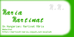 maria martinat business card